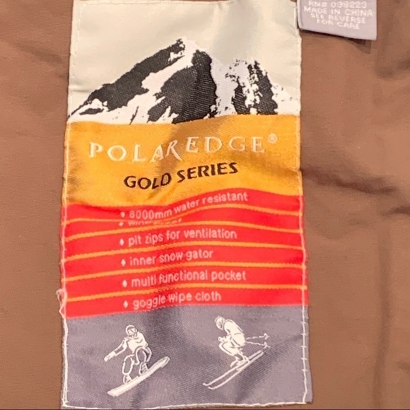 Polar Edge Mens Medium Ski Snowboard Jacket Winter Coat Snow Ski Gold Series - Picture 7 of 9